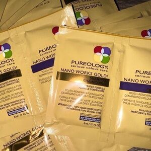 Pureology Nanoworks Gold Shampoo Conditioner sample travel